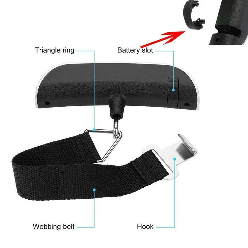 50kg Digital Hanging Scale Electronic Balance - Kitchen Luggage Travel Weight Scale Tool