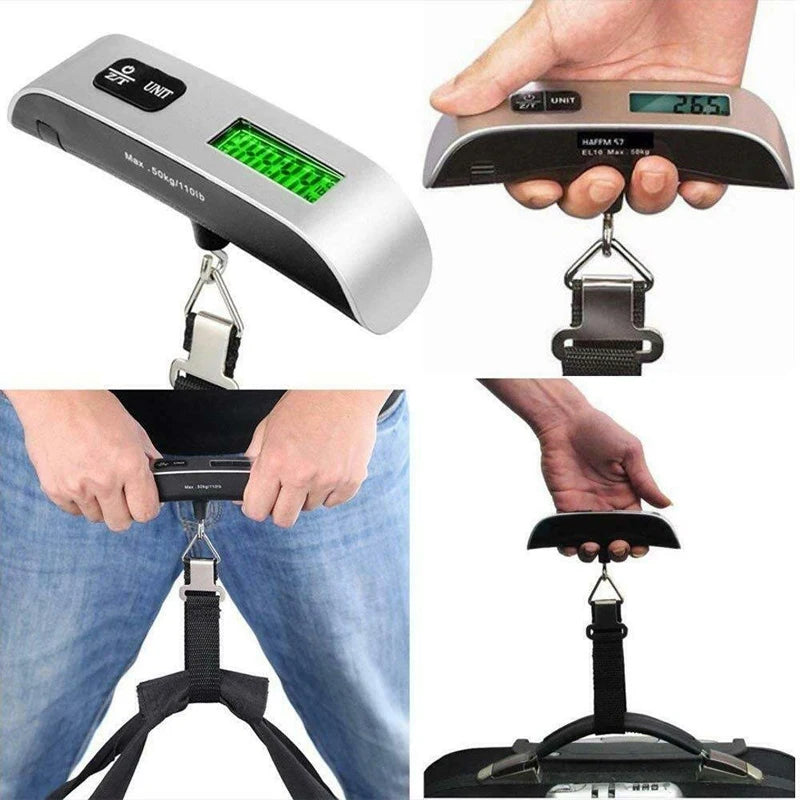 50kg Digital Hanging Scale Electronic Balance - Kitchen Luggage Travel Weight Scale Tool