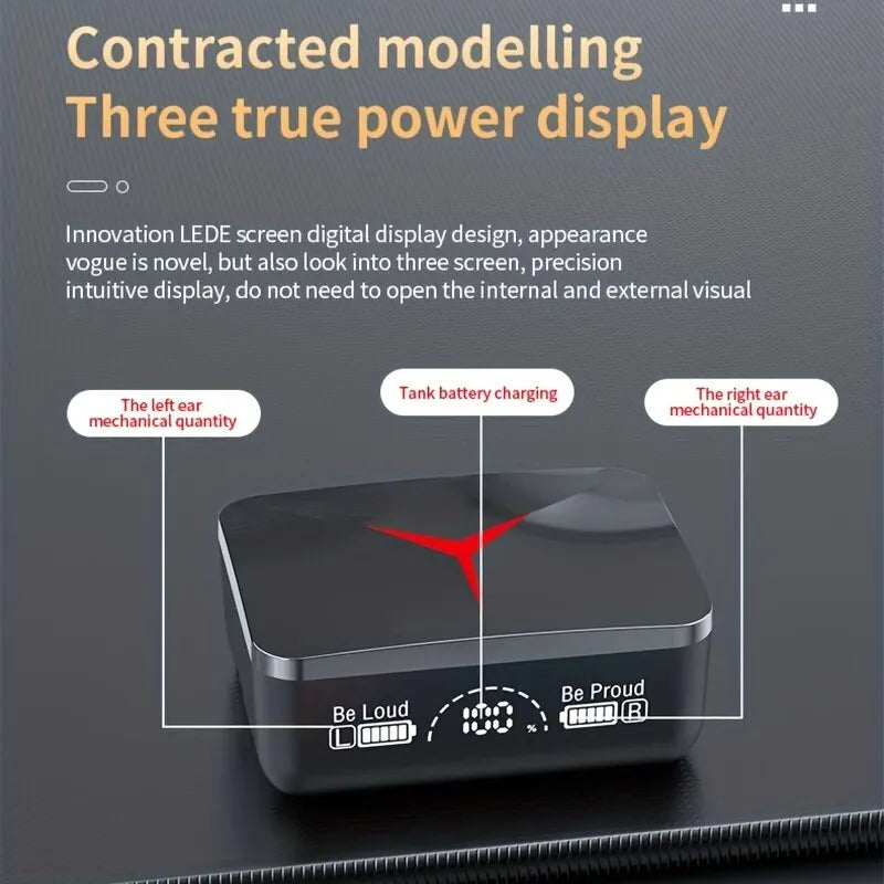 Original TWS M90 Wireless Gaming Headphones Bluetooth 5.3 - Sliding Cover Sport Earbuds for iPhone Xiaomi