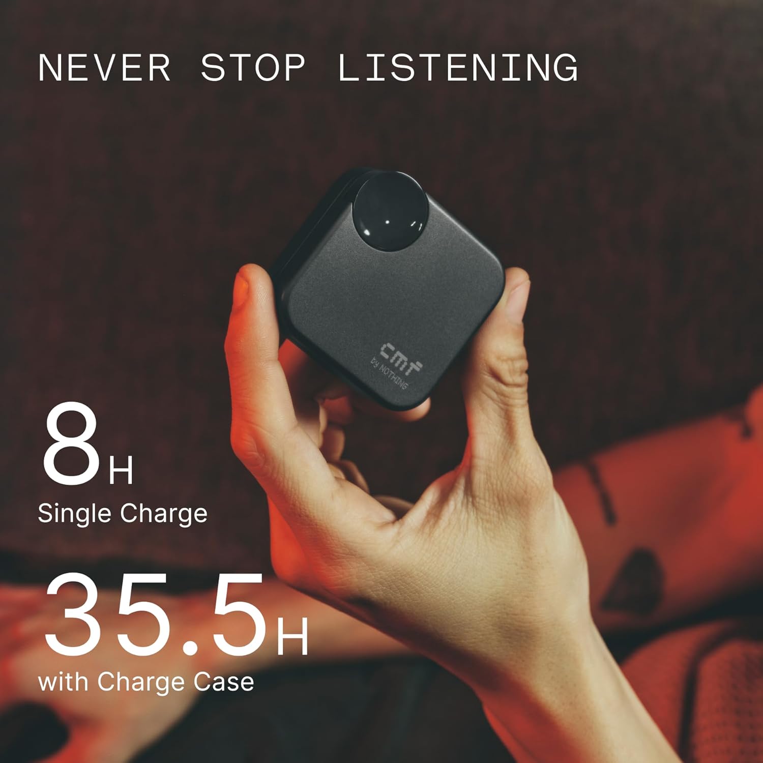 CMF Buds 2A Wireless Earbuds 2025 New Active Noise Cancelling 42Db Hybrid ANC Bluetooth Headphones, 12.4Mm Dynamic Driver for Big Bass, 4 Mic Clear Calls, Sport Ear Buds for Iphone, Android, Dark Grey - Solily
