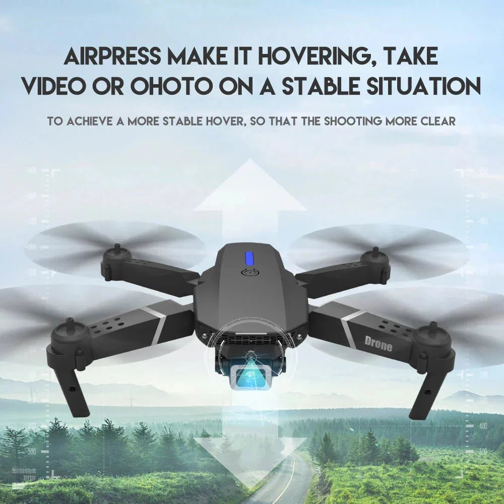 E88 Pro Foldable Drone 4K Camera WiFi FPV - Mini RC Quadcopter with HD Live Video - Solily