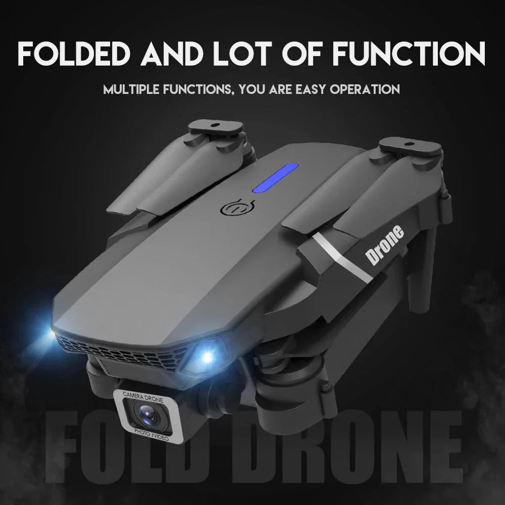 E88 Pro Foldable Drone 4K Camera WiFi FPV - Mini RC Quadcopter with HD Live Video - Solily