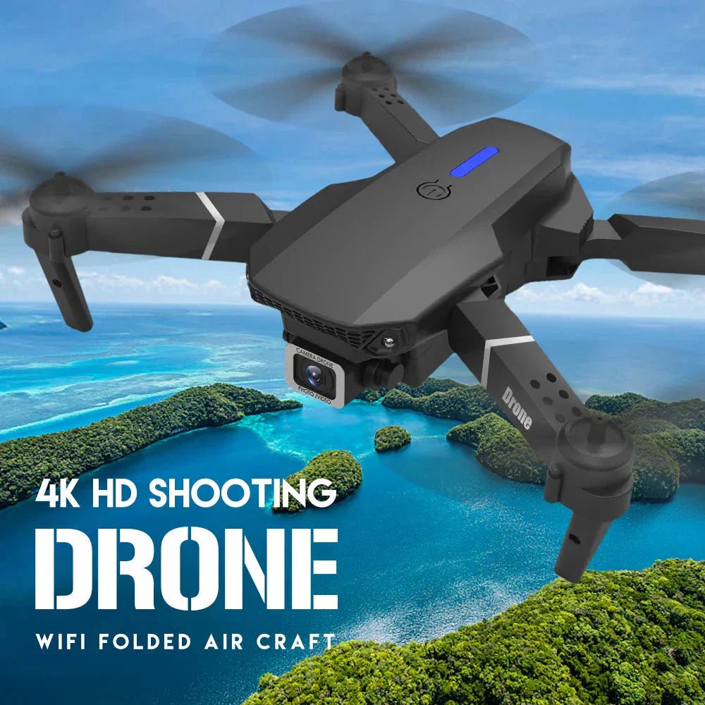 E88 Pro Foldable Drone 4K Camera WiFi FPV - Mini RC Quadcopter with HD Live Video - Solily