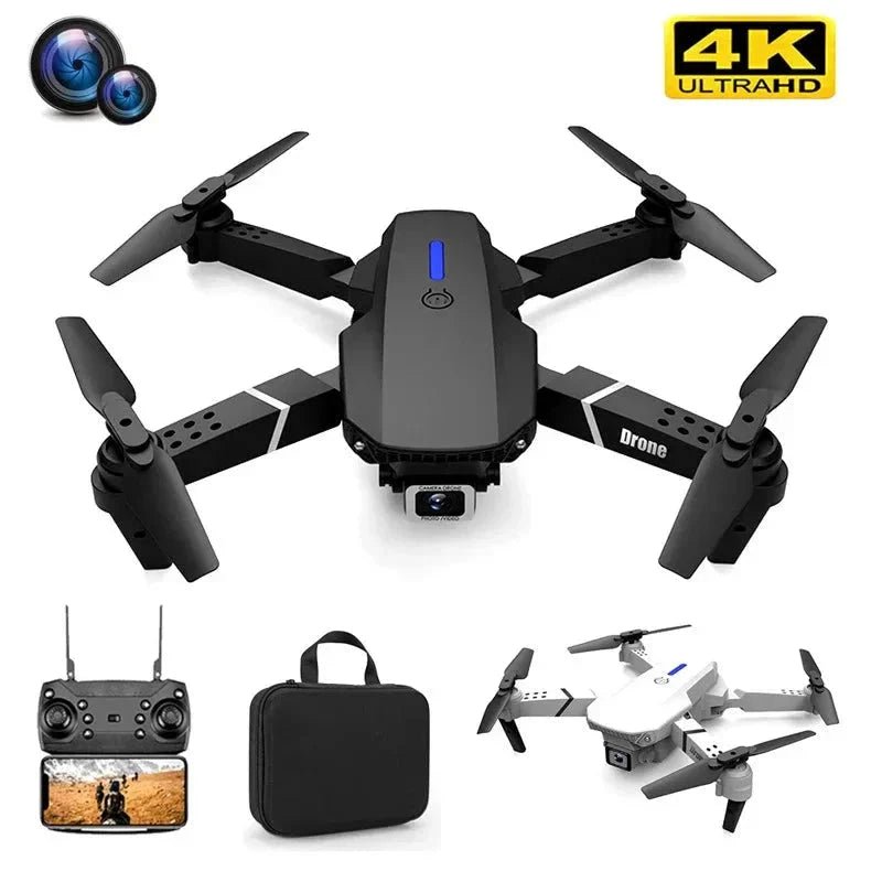 E88 Pro Foldable Drone 4K Camera WiFi FPV - Mini RC Quadcopter with HD Live Video - Solily