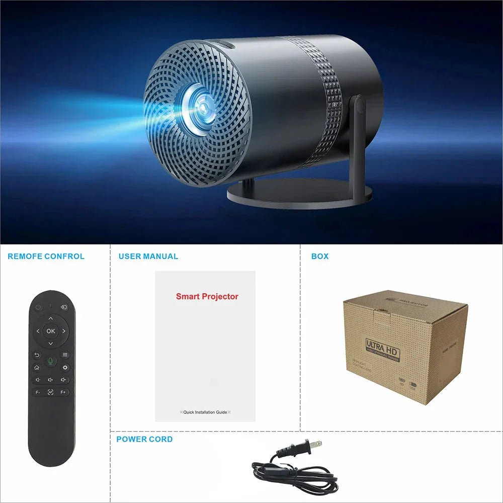 Portable Mini Projector 1080P - WiFi Bluetooth Movie Projector for Home Theater & Outdoor - Solily