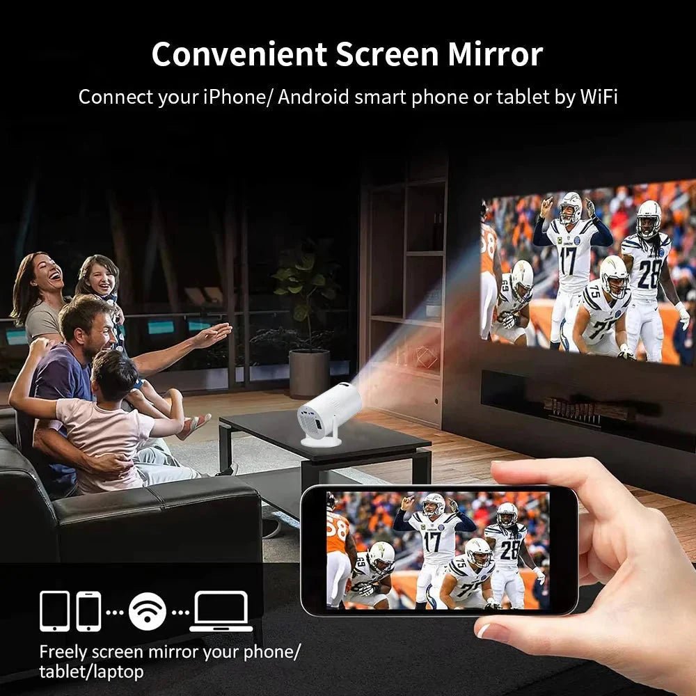 Portable Mini Projector 1080P - WiFi Bluetooth Movie Projector for Home Theater & Outdoor - Solily