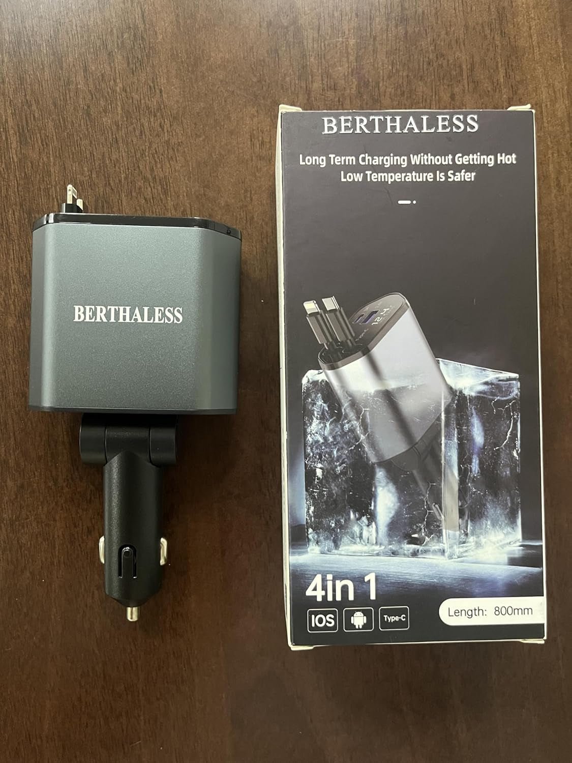 Retractable 4 - in - 1 Car Charger USB - C & USB - A - Fast Charging Cable for iPhone Android - Solily